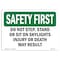 Signmission OSHA, Do Not Step Stand Or Sit On Skylights Injury, 10in X 7in Rigid Plastic, 7" W, 10" L, Landscape OS-SF-P-710-L-10577 - alternate 1